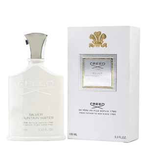 Creed Silver Mountain Water kvepalų pakuotė ir buteliukas – Aromatale