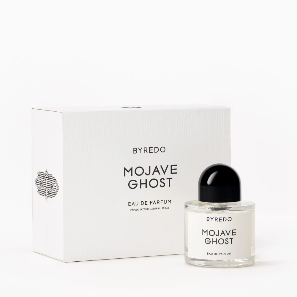 Byredo Mojave Ghost EDP kvepalų buteliukas ir pakuotė – Aromatale