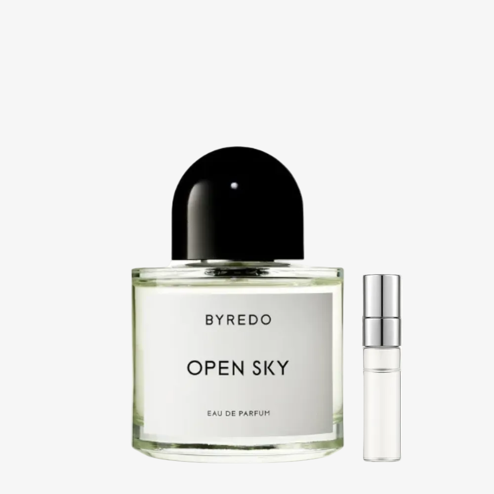 Byredo Open Sky EDP kvepalų buteliukas ir mėginuko atomaizeris – Aromatale