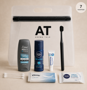 Weekend Essentials Basic Kit reisikehahoolduskomplekt läbipaistvas kotis – Aromatale