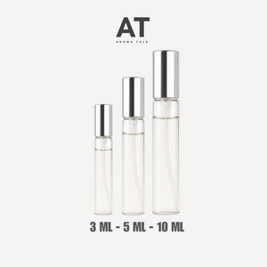 Aroma Tale kvepalų mėginiai 3 ml 5 ml ir 10 ml – minimalistiniai stikliniai atomaizeriai originalaus aromato bandymui