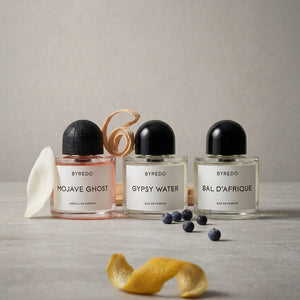 Byredo Discovery Set parfüümiproovid 3×3 ml – Mojave Ghost, Bal d'Afrique, Gypsy Water, Aroma Tale