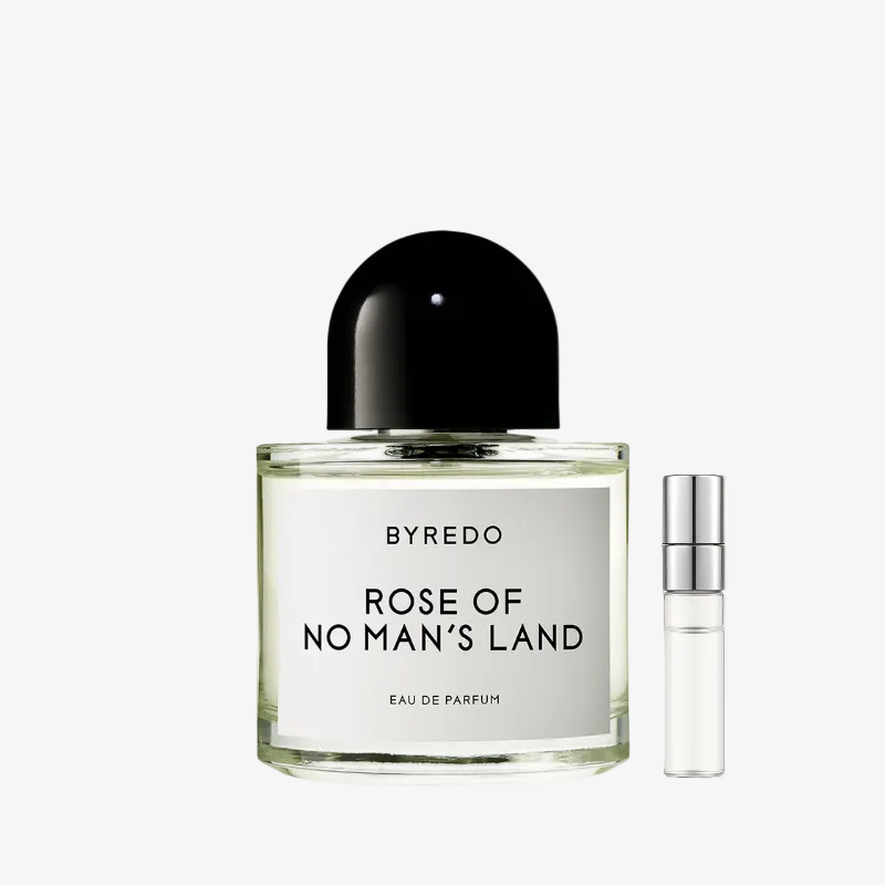 Byredo Rose of No Man's Land EDP parfüümipudel ja Aromatale parfüümiproov – õrn roosi ja valge ambra aroom