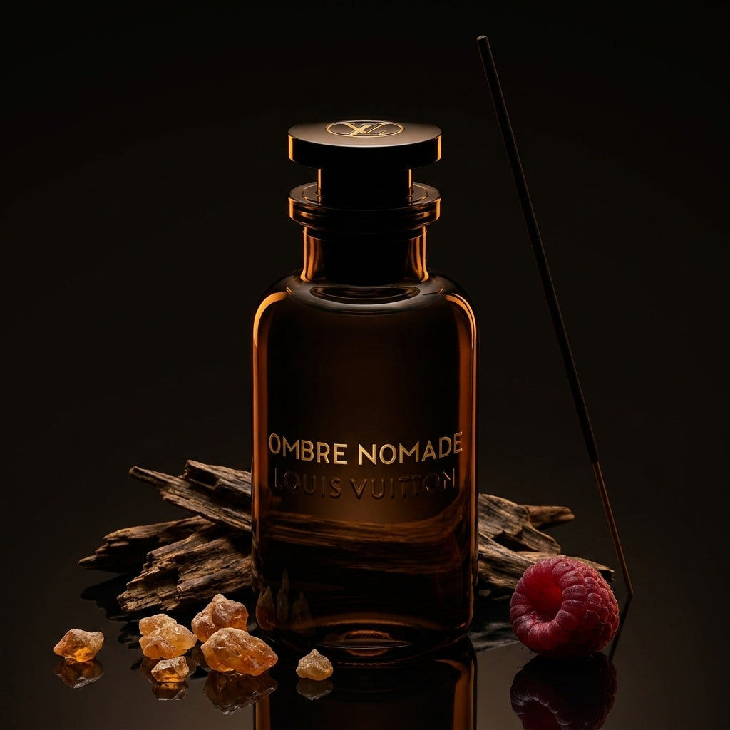 Louis Vuitton Ombre Nomade EDP hajuvesinäyte – oudin ja ruusun ylellinen tuoksu, Aroma Tale